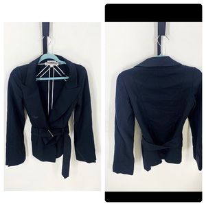 Kaufman Franco Belted Blazer Jacket Sz 4/40